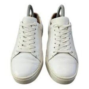 Frye Gia Low Top White Leather Lace Up Court Sneakers